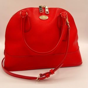 COACH Satchel in a beautiful poppy color.